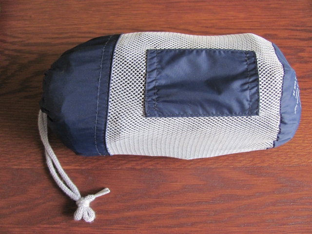 a small mesh drawstring bag filled with the regatta jacket